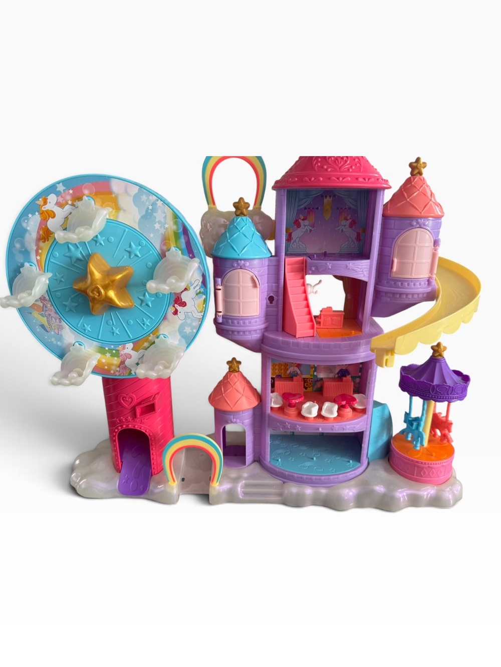 Polly Pocket Rainbow Funland Theme Park playset by Mattel